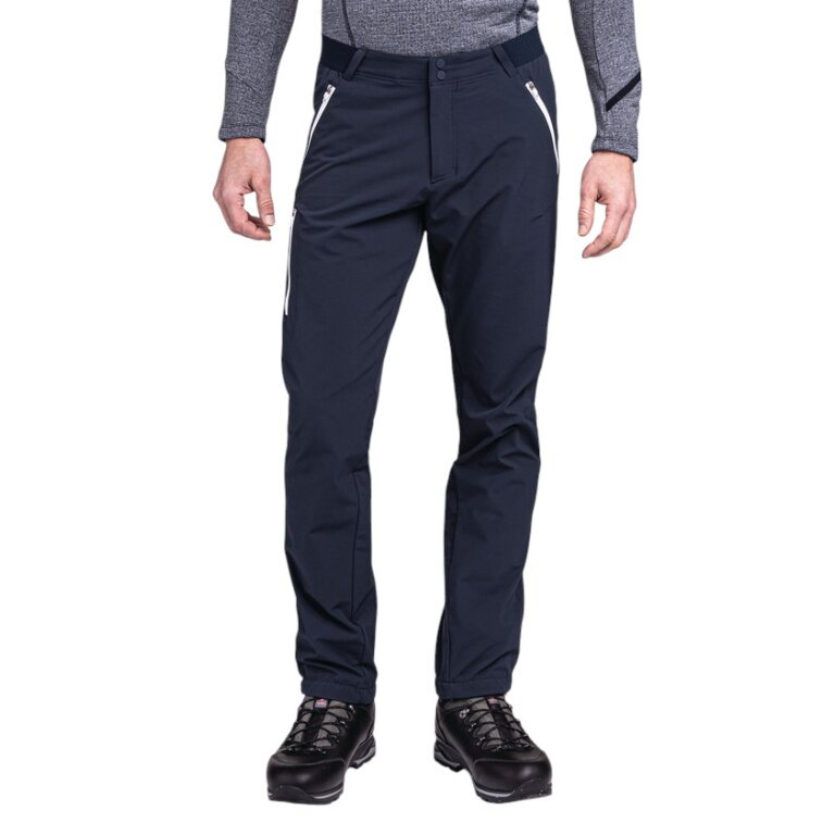Schöffel Hiking Trousers Hochfilzen (4-Way Stretch, Warm, Durable) Navy Blue Men's