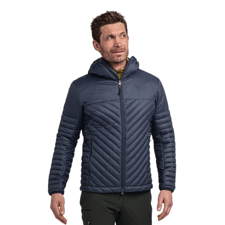 Schöffel Winter Down Jacket Hiking Down Style Cascata (warm thanks to down filling) navy blue men's