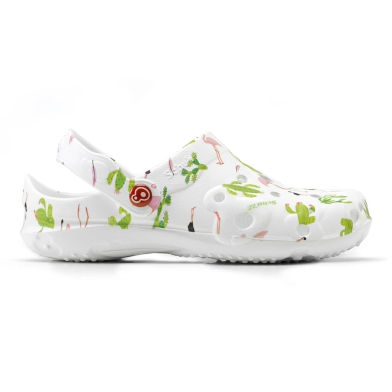 Schu'zz Sandal Globule Clog Cactus & Flamingo white/multicoloured Ladies