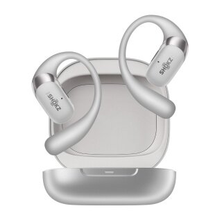 Shokz OpenFit 2+ Headphones (P55 Water Resistance, 11 Hours Playback Time) grey