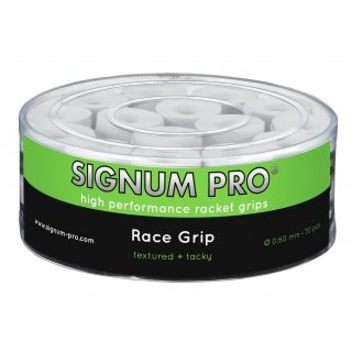 Signum Pro Overgrip Race 0.6mm white 30 pack