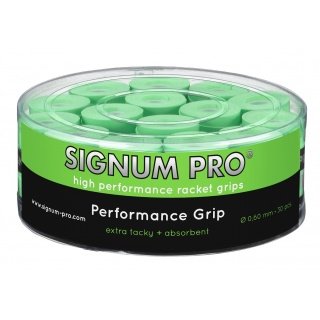 Signum Pro Overgrip Performance 0.6mm lime green 30-pack Box