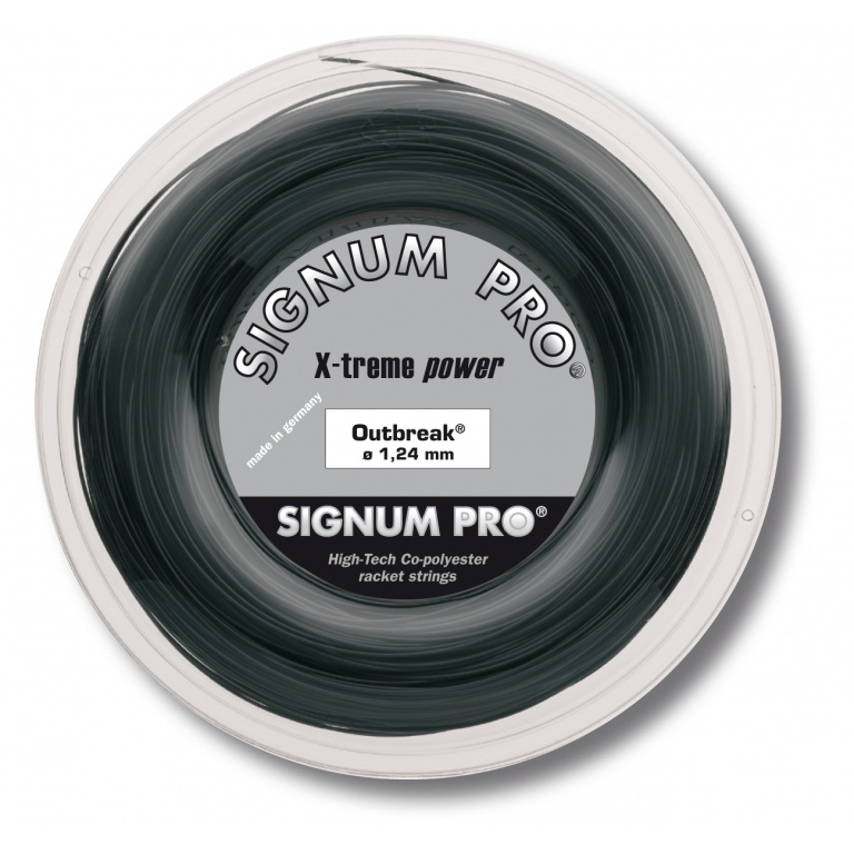 Signum Pro Tennis String Outbreak (Durability+Power) anthracite 200m roll