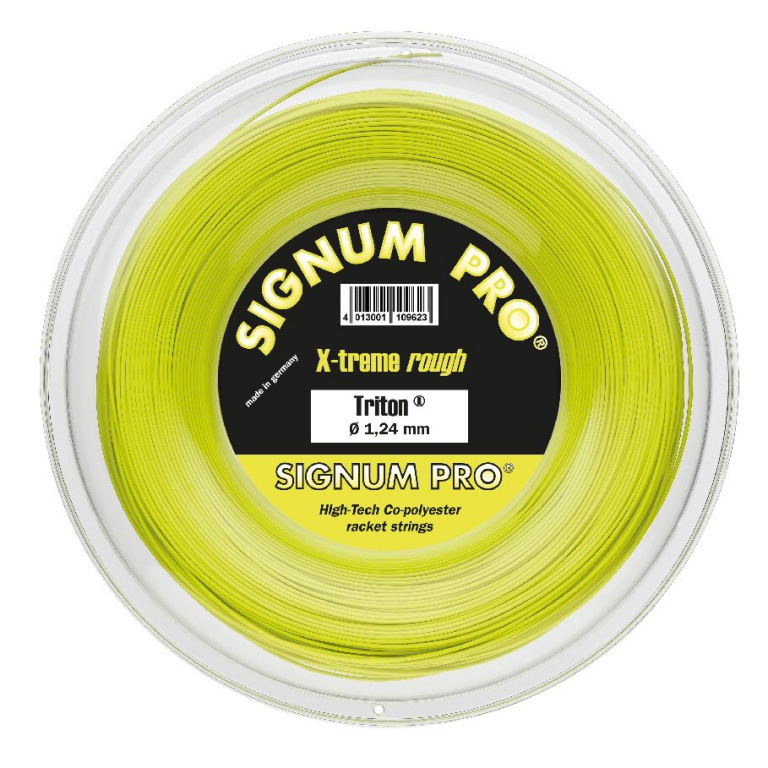 Signum Pro Tennis String Triton (Durability+Spin) lemon 100m Roll