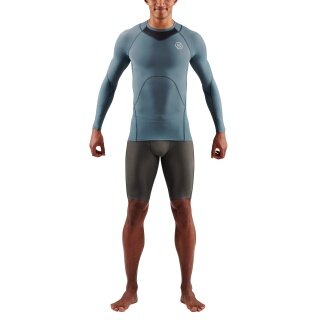 Skins Functional Underwear Long Sleeve Shirt 3-Series (tight-fitting) blue-gray Men