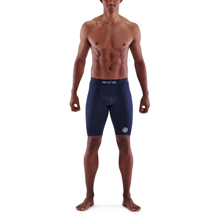 Skins Functional Pants 1-Series Half Tight Short (tight-fitting) navy blue Men