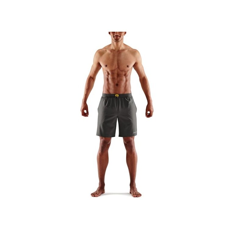 Skins Running Tights 3-Series X-Fit Short (4-way stretch) charcoal grey Men