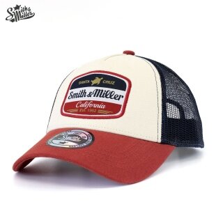 Smith&Miller Baseball Cap Vicent Trucker Cap red/beige - 1 piece