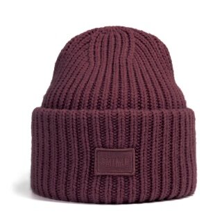 Smith&Miller knitted beanie in vermilion - material mix wine red - 1 piece