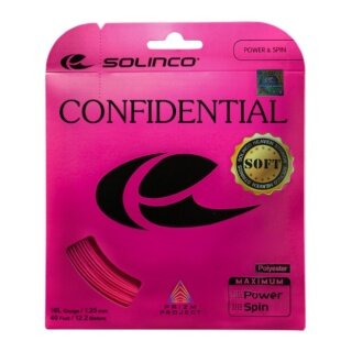 Solinco Tennis String Confidential (Durability+Feel) grey 12m Set (Kopie)
