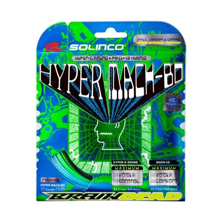 Solinco Tennis String Hyper-Mach BD 1.20 Hybrid (Durability + Power) 12.2m Set