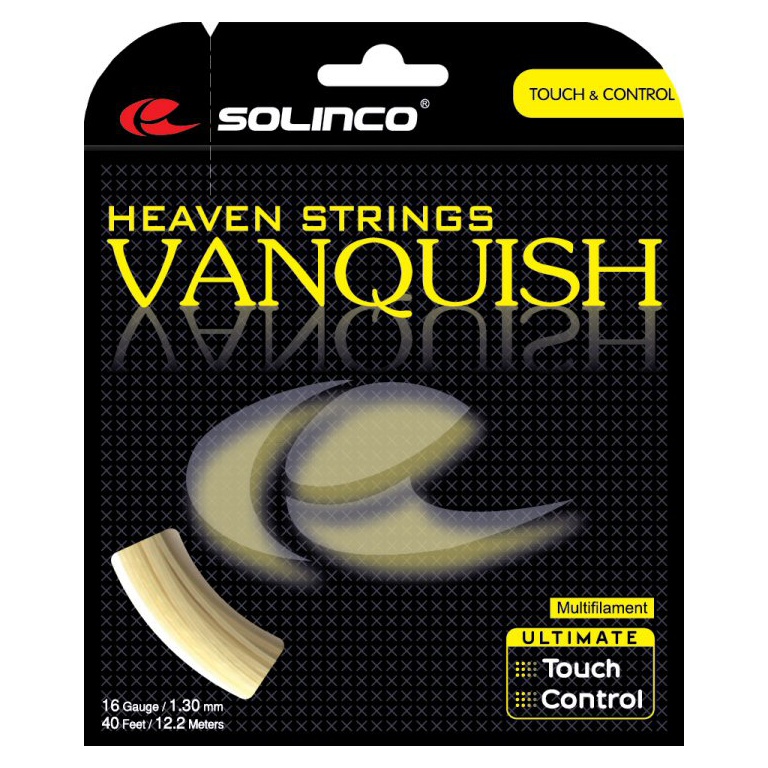 Solinco Tennis String Vanquish (Feel+Arm Protection) natural 12m Set