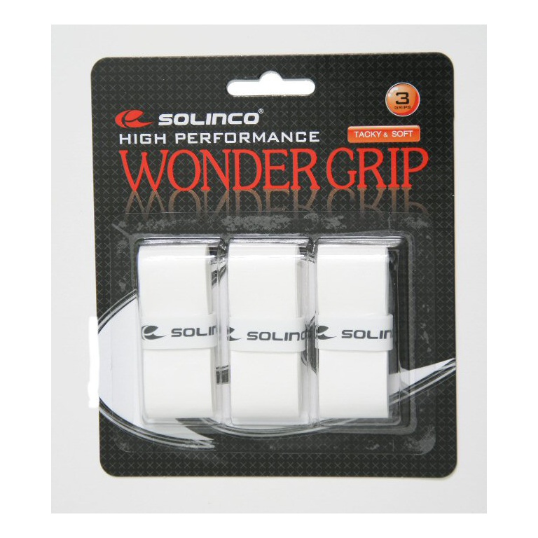 Solinco Overgrip Wonder 0.6mm (Tacky and Soft) white 3 pack