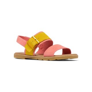 Sorel Sandal Ella III Slingback (Leather) coral red/yellow ladies