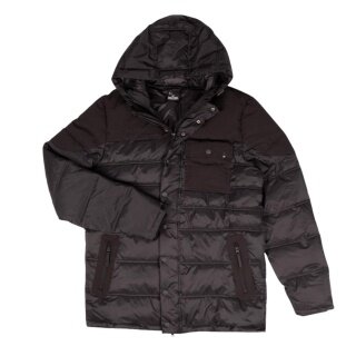 Spalding winter jacket parka with hood black men's