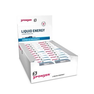 Sponser Liquid Energy Salty Sachets (Carbohydrate Gel for Long-Lasting Energy Supply) 40x35g Box