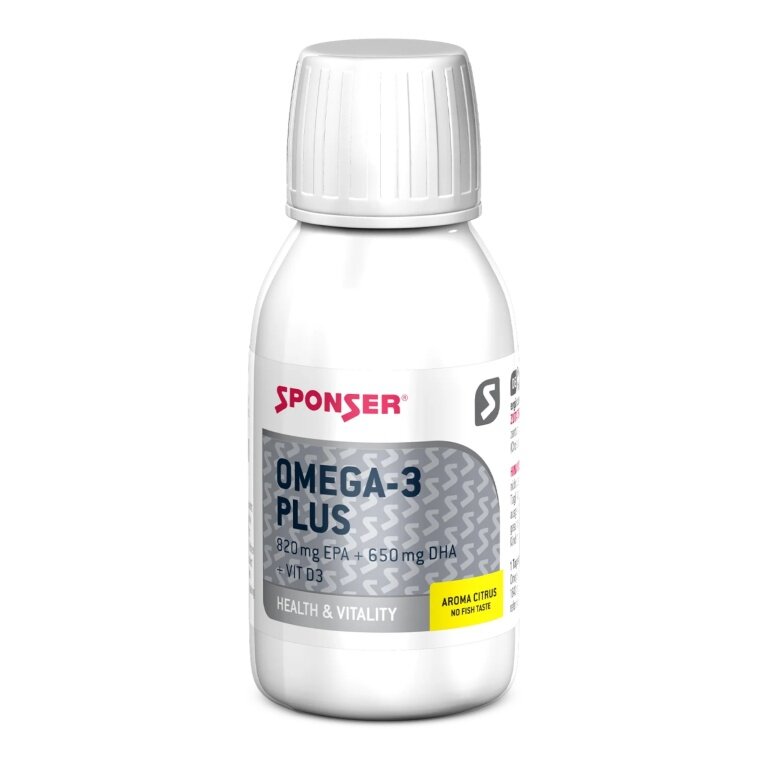Sponser Omega-3 Plus (high-dose Omega 3 fish oil plus Vitamin D3) Citrus 150ml bottle