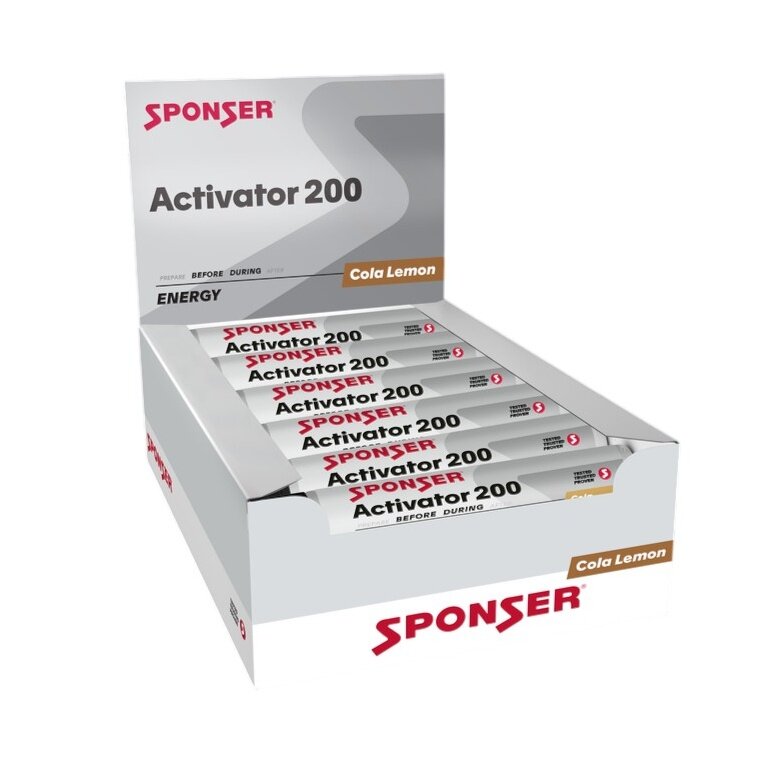 Sponser Activator 200 Ampoules (for attention and concentration, with 200mg caffeine) Cola-Lemon 30x25ml - Box