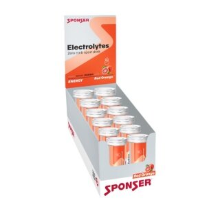 Sponser Electrolytes Blood Orange (Zero-Carb Sports Drink with Electrolytes) 12x10 Tabs Box