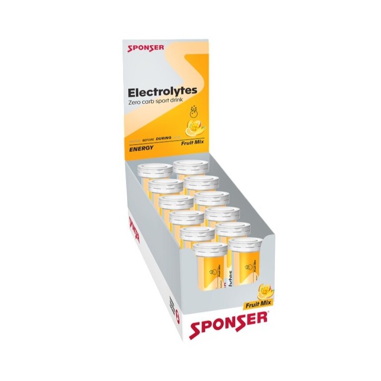 Sponser Electrolytes Fruit Mix (Zero-Carb Sports Drink with Electrolytes) 12x10 Tabs Box