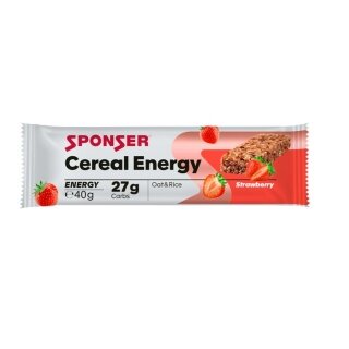 Sponser Energy Bar Energy Cereal (tasty Cereal Bar) Strawberry 20x40g Box