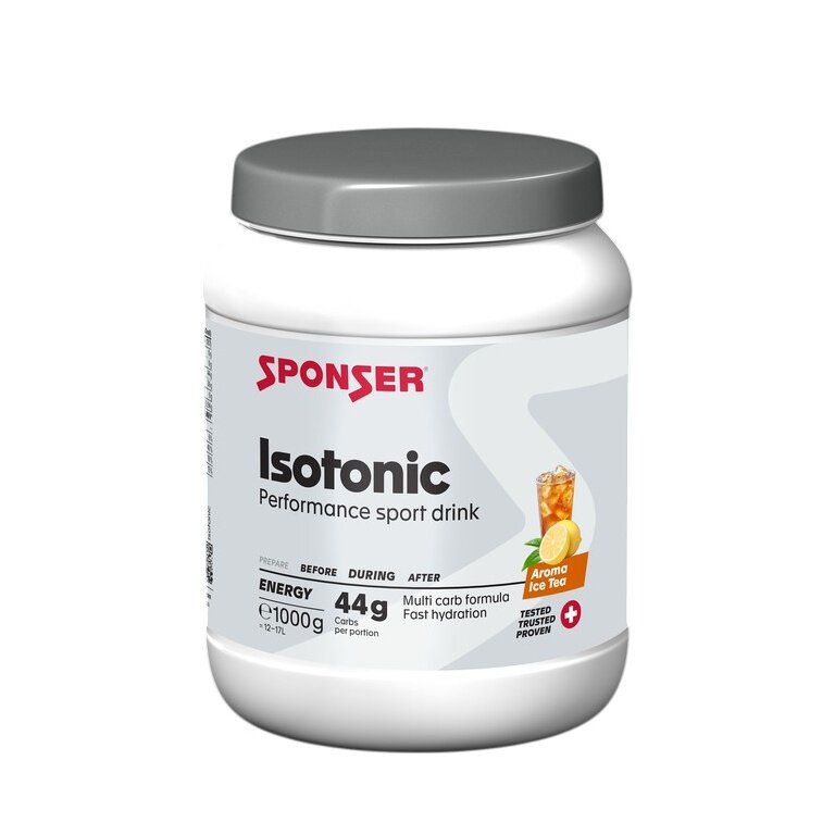 Sponser Energy Isotonic Sports Drink (isotonic thirst quencher with fruity taste) Iced Tea 1000g Can