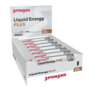 Sponser Energy Liquid PLUS Gel (Carbohydrate Gel with Caffeine and Taurine) Cola/Lemon 18x70g Box
