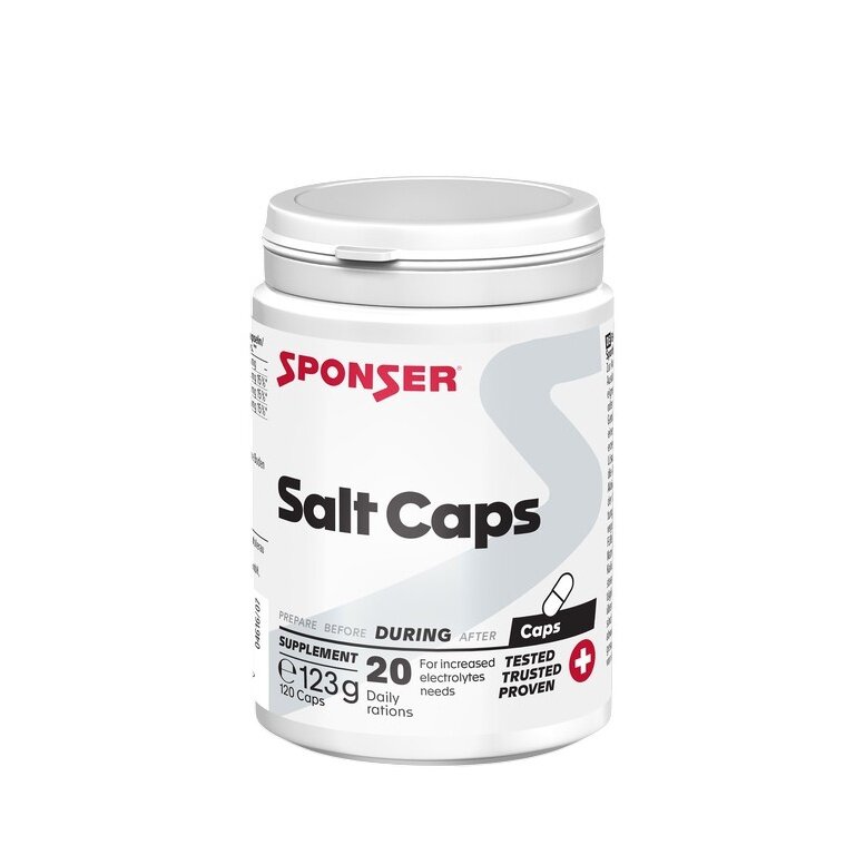 Sponser Energy Salt Caps (Electrolyte Mix for Long Distance) 120 Pieces Can