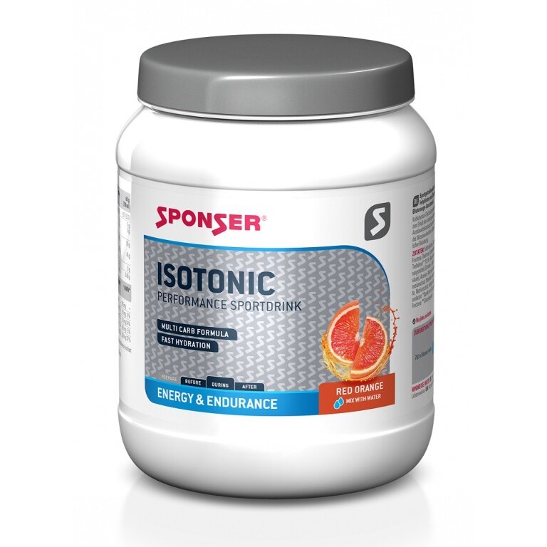 Sponser Energy Isotonic Sports Drink (isotonic thirst quencher with fruity flavour) Blood Orange 1000g can