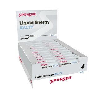 Sponser Liquid Energy Salty Sachets (Carbohydrate Gel for Long-Lasting Energy Supply) 40x35g Box