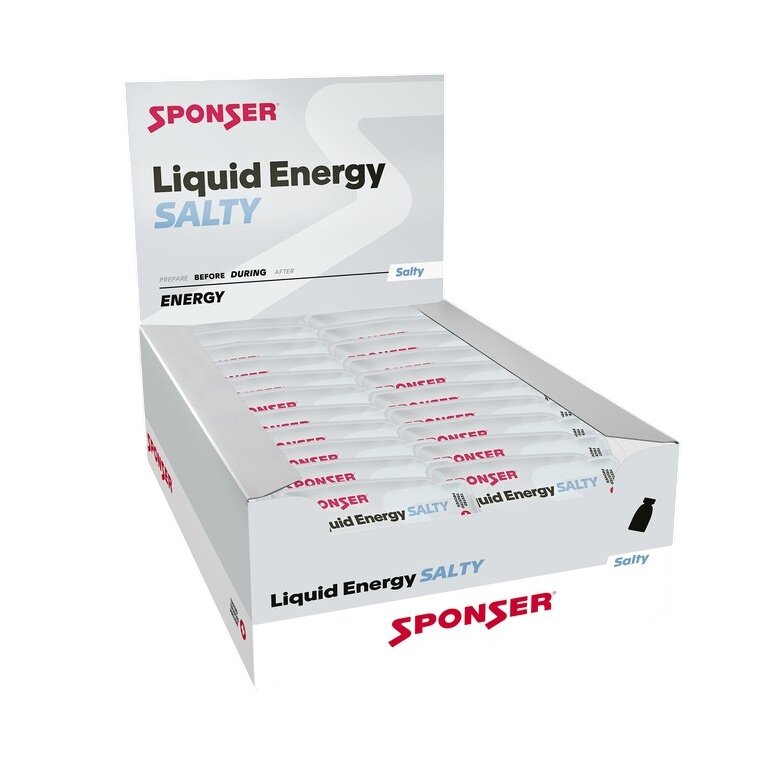 Sponser Liquid Energy Salty Sachets (Carbohydrate Gel for Long-Lasting Energy Supply) 40x35g Box