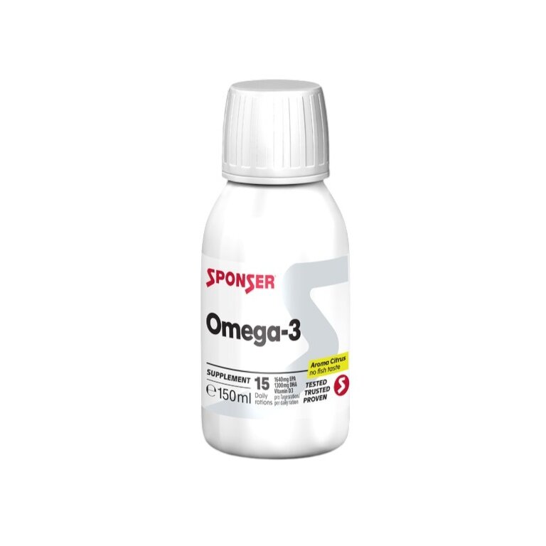 Sponser Omega-3 Plus (high-dose Omega 3 fish oil plus Vitamin D3) Citrus 150ml bottle