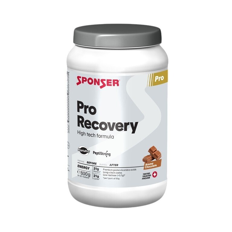 Sponser Pro Recovery Shake (Protein-Carbohydrate Recovery Shake, 44–50% Protein Content) Chocolate 800g Can