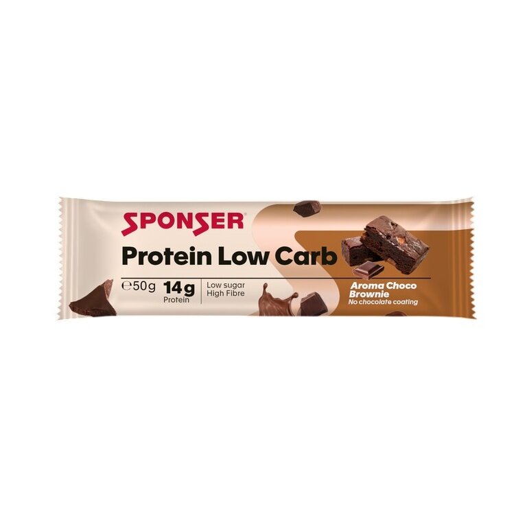 Sponser Protein Low Carb Bar (32% protein content, ideal snack for everyday) Chocolate/Brownie 25x50g Box