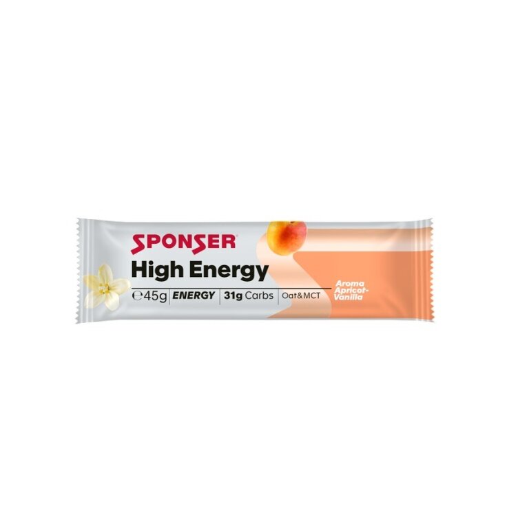 Sponser Bar High Energy (high energy density, optimal compatibility) Apricot/Vanilla 30x45g Box