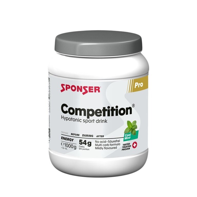 Sponser Sports Drink Energy Competition (acid-free, hypotonic, Menthol with cooling effect) Mint extract 1000g can