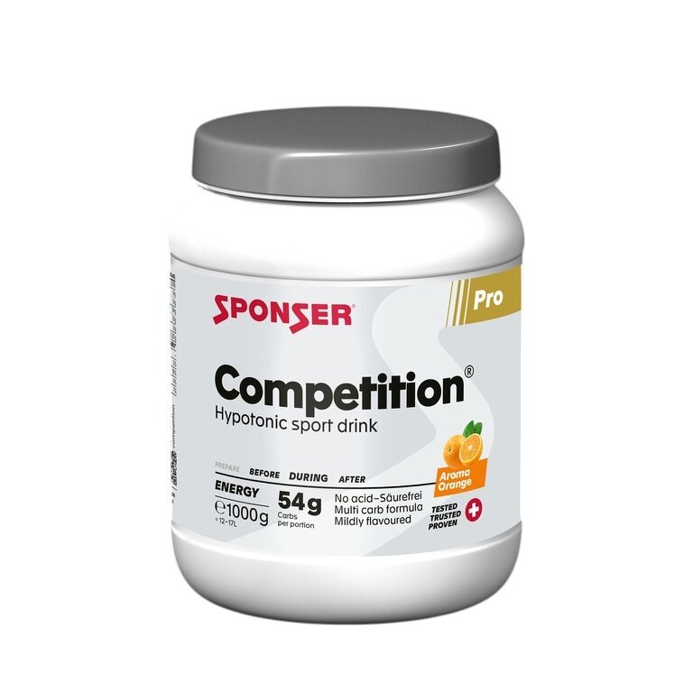 Sponser Sports Drink Energy Competition (acid-free, hypotonic) Orange 1000g Can