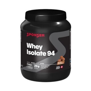 Sponser Whey Isolate 94 Protein Powder (pure Whey Isolate CFM, max. protein content, lactose-free) Chocolate 850g tin