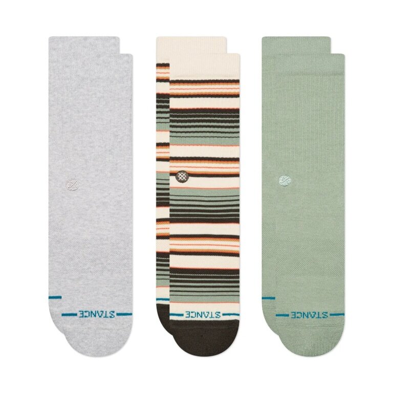 Stance Daily Sock Crew Repeater grey/beige/green - 3 pairs