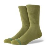 Stance Daily Sock Crew Icon (reinforced heel and toe area) olive green - 1 pair