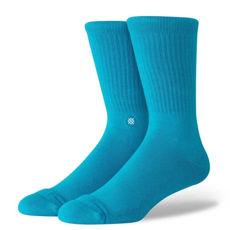 Stance Daily Sock Crew Icon (reinforced heel and toe) cyan blue - 1 pair
