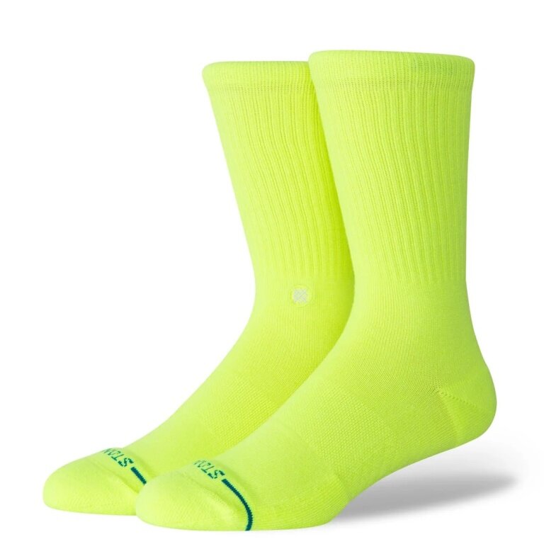 Stance Daily Sock Crew Icon (reinforced heel and toe) neon yellow - 1 pair