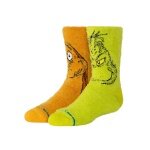 Stance Kids' Day Sock Grinch and Max Kids Crew lime green/orange - 1 Pair