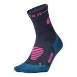 STOX Energy Socks Hiking Socks Compression Merino Ankle Socks (targeted compression) dark blue/pink ladies - 1 pair