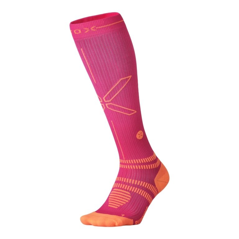 STOX Energy Socks Running Socks Compression (promotes circulation) pink/orange ladies - 1 pair
