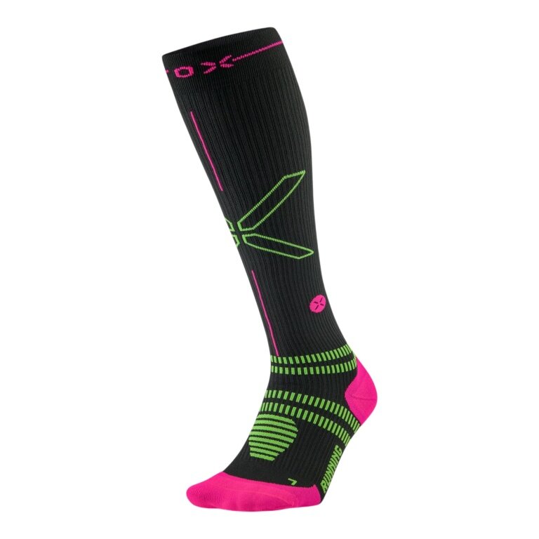 STOX Energy Socks Running Socks Compression (promotes circulation) charcoal grey/fuchsia Ladies - 1 Pair