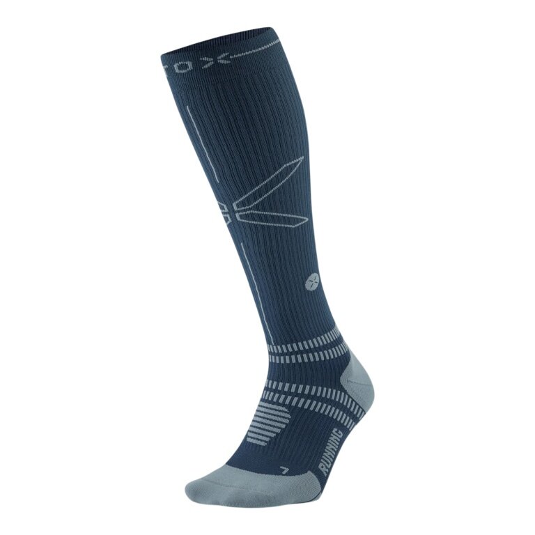 STOX Energy Socks Running Socks Compression (promotes circulation) blue/grey men's - 1 pair