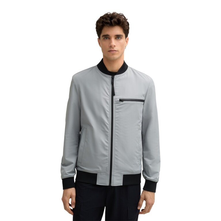STRELLSON Bomber Jacket Clearwater Flex (wind and waterproof) silver grey men's
