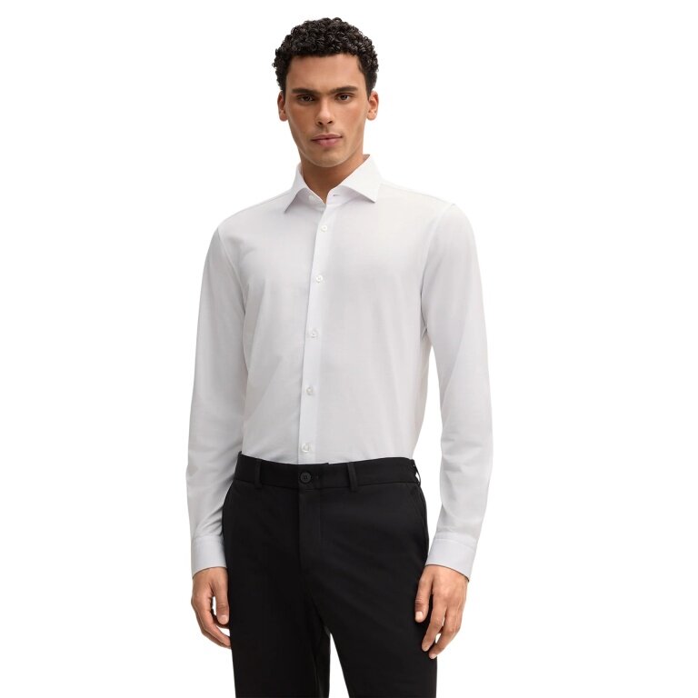 STRELLSON Long Sleeve Shirt Spike (Powerflex Quality) white men's