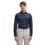 STRELLSON Long Sleeve Shirt Spike (Powerflex Quality) navy blue men's